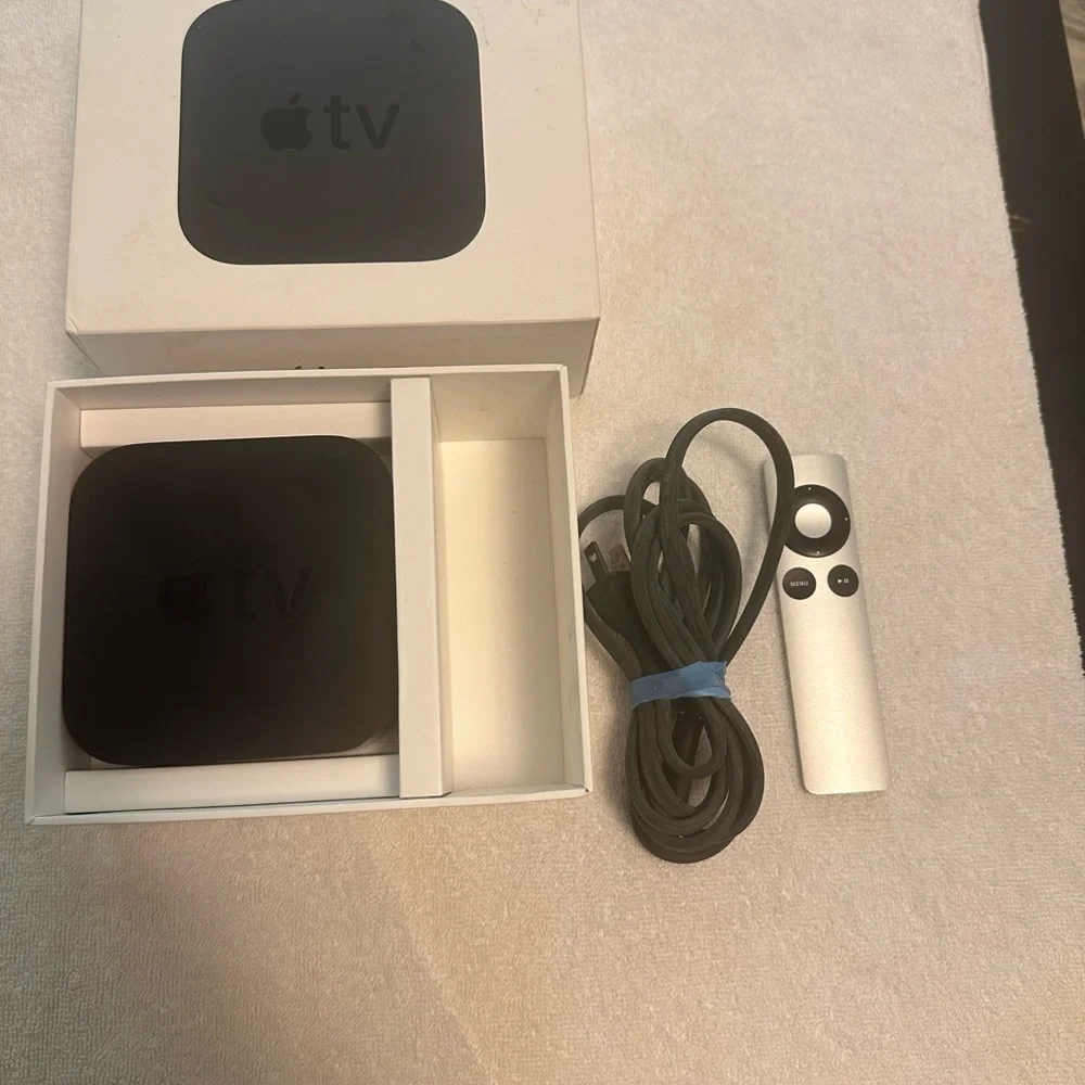 Apple TV with Silver Remote